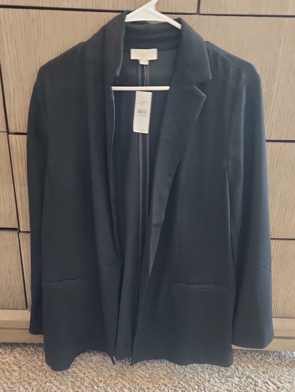 LOFT Black Open-Front Blazer Jacket
